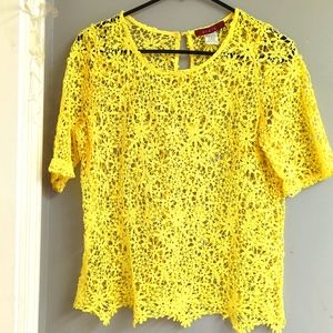 Nwt Mesh/Lace See Through Top Size Med